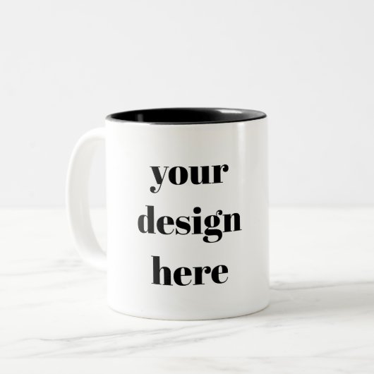 Personaliseren of aanpassen tweekleurige koffiemok (Voorkant links)