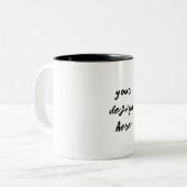 Personaliseren of aanpassen tweekleurige koffiemok (Voorkant links)