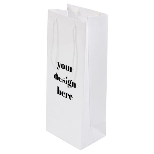 Personaliseren of aanpassen wijn cadeautas (Voorkant Gekanteld)