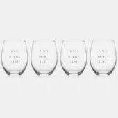 Personaliseren of aanpassen wijnglas zonder voet (Voorkant)