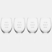 Personaliseren of aanpassen wijnglas zonder voet (Achterkant)