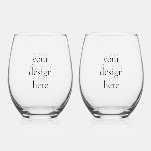 Personaliseren of aanpassen wijnglas zonder voet (Achterkant)