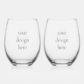 Personaliseren of aanpassen wijnglas zonder voet (Voorkant)