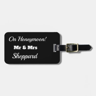 Personaliseren. Op Honeymoon! Bagagelabel