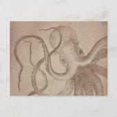 Personaliseren | oude octopus | document zee briefkaart (Voorkant)