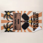 PERSONALISEREN Pickleball Beach Breeze & Backhand Strandlaken (Voorkant)