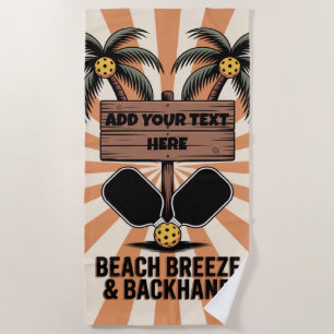 PERSONALISEREN Pickleball Beach Breeze & Backhand Strandlaken