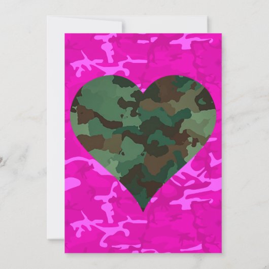 Personaliseren - Pink Camo Kaart (Achterkant)