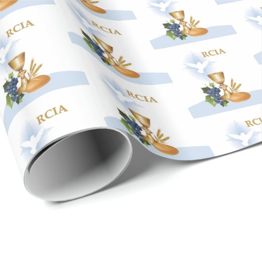 Personaliseren, RCIA feliciteert katholieke heilig Cadeaupapier (Rol Hoek)