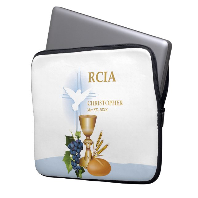 Personaliseren, RCIA feliciteert katholieke heilig Laptop Sleeve (Voorkant Links)