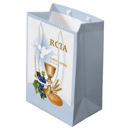 Personaliseren, RCIA feliciteert katholieke heilig Medium Cadeauzakje (Achterkant Gekanteld)