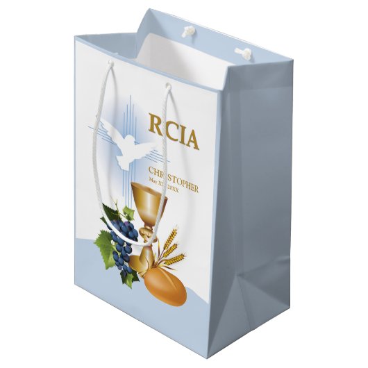 Personaliseren, RCIA feliciteert katholieke heilig Medium Cadeauzakje (Voorkant Gekanteld)
