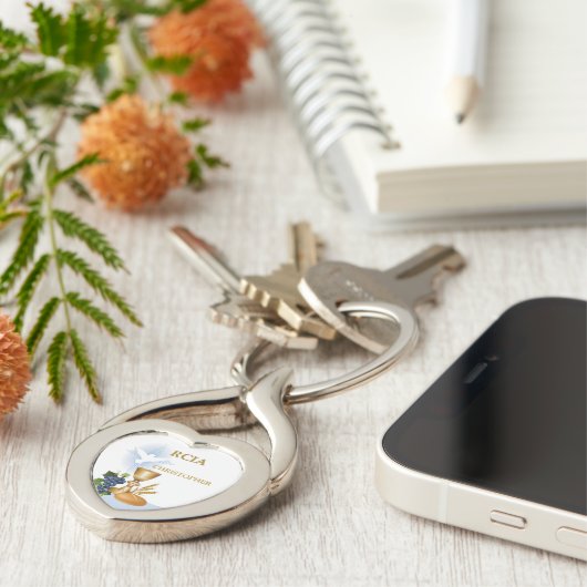 Personaliseren, RCIA feliciteert katholieke heilig Sleutelhanger (Zijkant)