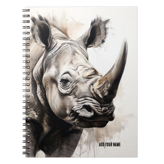 PERSONALISEREN: Rhino | Notitieboek Journal (Voorkant)