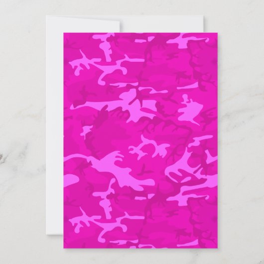 Personaliseren - Roze Camo Kaart (Achterkant)