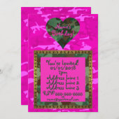 Personaliseren - Roze Camo Kaart (Voorkant / Achterkant)