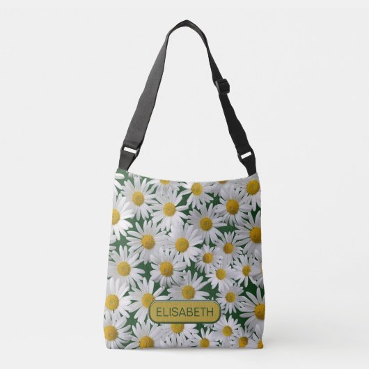 Personaliseren - Schadelijk, Bright Daisy Crossbody Tas (Voorkant)