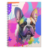 PERSONALISEREN: Schattigee Franse Bulldog Notitieb Notitieboek (Voorkant)