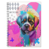PERSONALISEREN: Schattigee Puppy Dog Notitieboek (Voorkant)