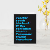 Personaliseren | Superheld | Funny Vaderdag Kaart (Gele Bloem)