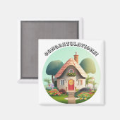 Personaliseren Tekstnaam bewerken Gefeliciteerd Hu Magneet (Voorkant / Achterkant)