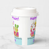 Personaliseren van Birthday Animal Train Young Chi Papieren Bekers (Rechts)