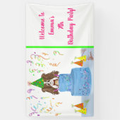 Personaliseren van Birthday Cavalier King Charles  Spandoek (Verticaal)
