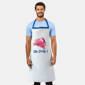 Personaliseren van krab Funny Seafood BBQ Grill Ch Schort (Gedragen)