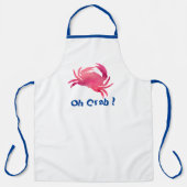 Personaliseren van krab Funny Seafood BBQ Grill Ch Schort (Voorkant)