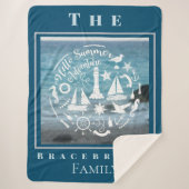 Personaliseren van marien thema Hallo zomeravontuu Sherpa Deken (Voorkant)