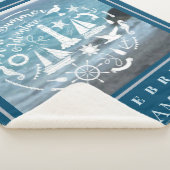 Personaliseren van marien thema Hallo zomeravontuu Sherpa Deken (3/4)