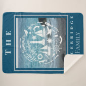 Personaliseren van marien thema Hallo zomeravontuu Sherpa Deken (Voorkant (horizontaal))