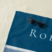 Personaliseren van marien thema Hallo zomeravontuu Strandlaken (In situ)