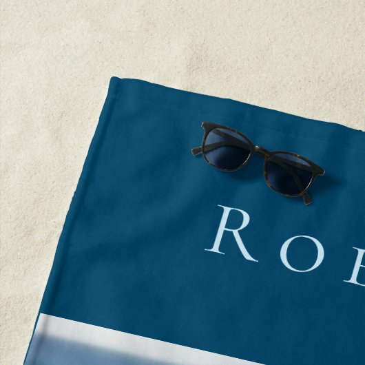 Personaliseren van marien thema Hallo zomeravontuu Strandlaken (In situ)