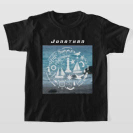 Personaliseren van marien thema Hallo zomeravontuu T-shirt