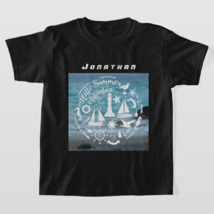 Personaliseren van marien thema Hallo zomeravontuu T-shirt