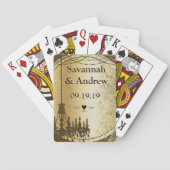 Personaliseren van Romantic  Chandelier Gold Bord Pokerkaarten (Achterkant)