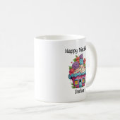 Personaliseren Verjaardag Meisje Cupcake Koffiemok (Voorkant rechts)