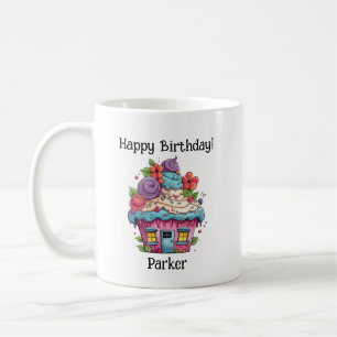 Personaliseren Verjaardag Meisje Cupcake Koffiemok