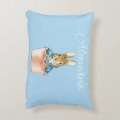 Personaliseren Voeg Naam Peter het konijn toe Accent Kussen (Achterkant (Verticaal))