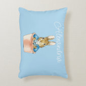 Personaliseren Voeg Naam Peter het konijn toe Accent Kussen (Voorkant(Verticaal))