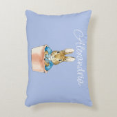 Personaliseren Voeg Naam Peter het konijn toe Accent Kussen (Voorkant(Verticaal))