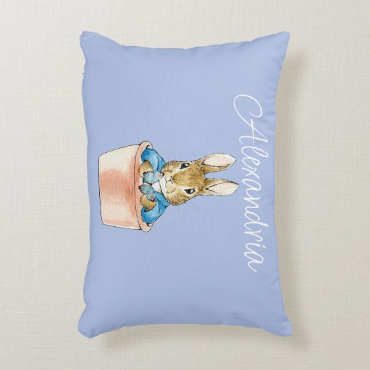 Personaliseren Voeg Naam Peter het konijn toe Accent Kussen (Voorkant(Verticaal))