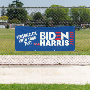 Personaliseren voor Biden/Harris 2020 Vinyl (teken Spandoek