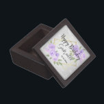 Personaliseren - Witte glitter & lavender Floral Premium Bewaar Doosje<br><div class="desc">Personaliseer geschenkdoos met paarse lavendel waterverf bloemen op een witte glitterachtige achtergrond klaar voor u om te personaliseren. ✔ OPMERKING: WIJZIG ALLEEN DE BENODIGDE SJABLOON GEBIEDEN! 😀 Indien nodig, kunt u de tekst verwijderen en beginnen met het opnieuw toevoegen van elke gewenste tekst en lettertype. 📌Als u meer aanpassingen nodig...</div>