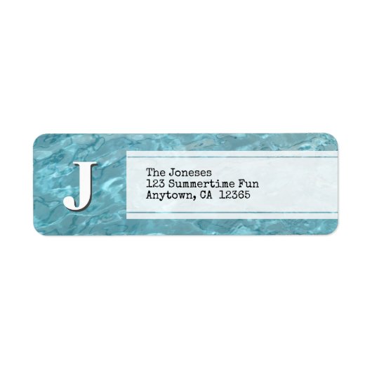 Personaliseren: Zwembad Abstracte Fotografie Etiket (Voorkant)