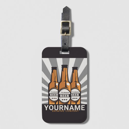 Personaliserende brouwerij voor bottelboten bagagelabel (Voorkant (verticaal))