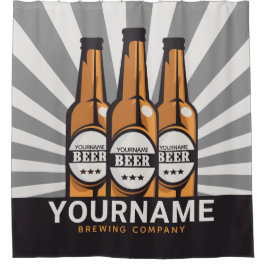 Personaliserende brouwerij voor bottelboten douchegordijn