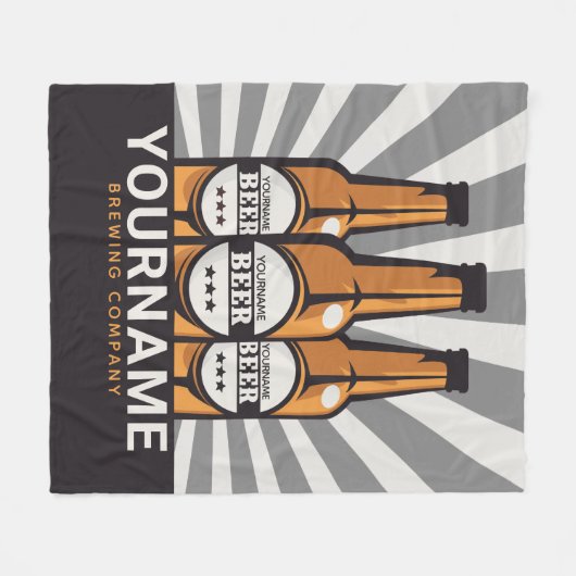 Personaliserende brouwerij voor bottelboten fleece deken (Voorkant (Horizontaal))