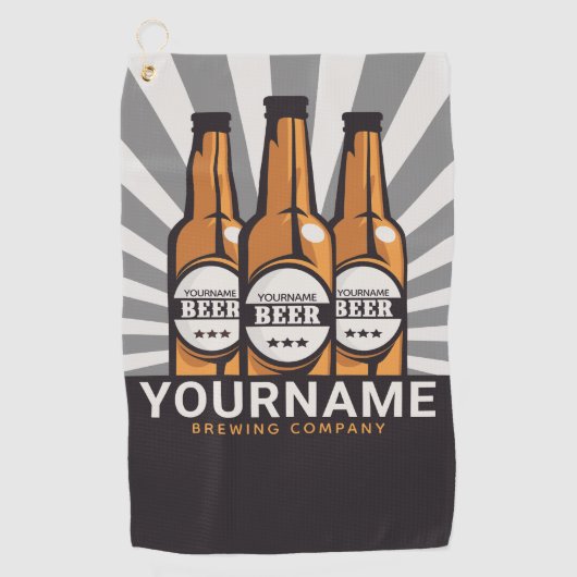Personaliserende brouwerij voor bottelboten golfhanddoek (Voorkant)